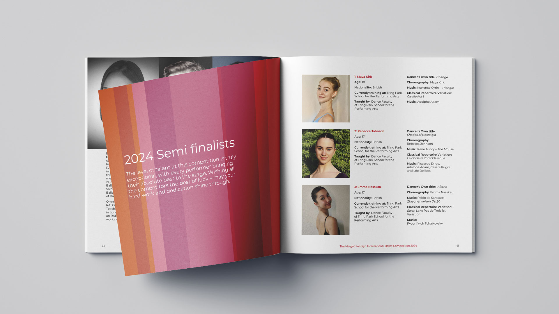 Design for the Margot Fonteyn International Ballet Competition from The Royal Academy of Dance